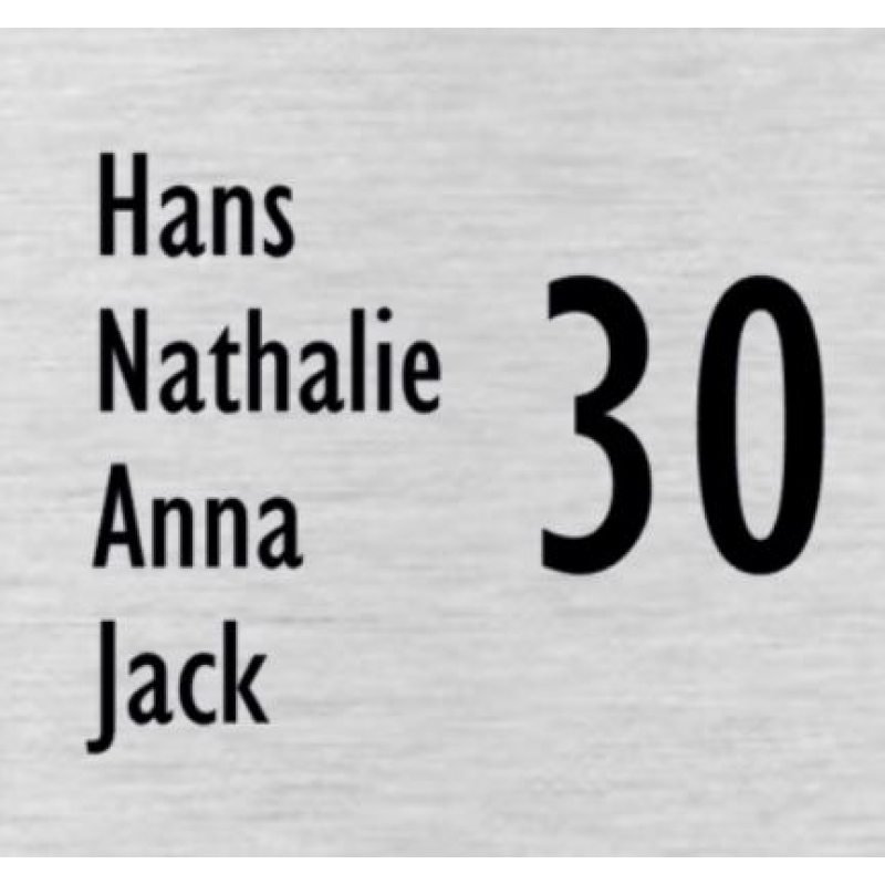 Naambord huisnummer rechts